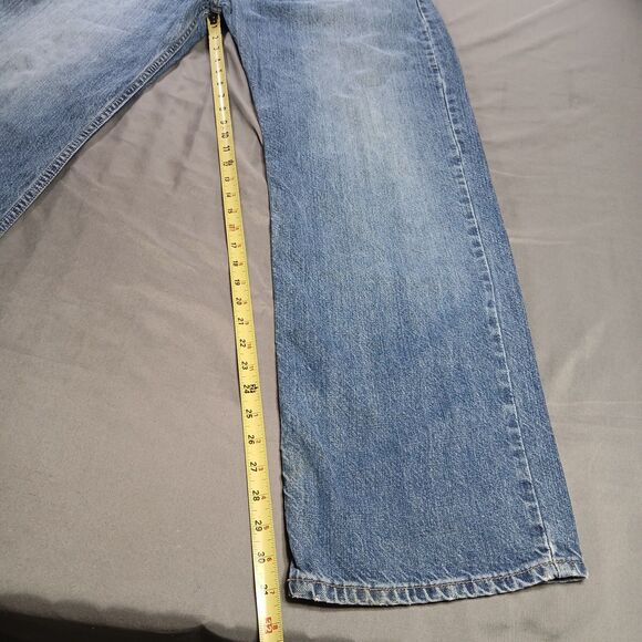 Polo Ralph Lauren Jeans Mens 36x32 Blue Distressed Preppy 90s Vtg Denim Woodrow - Picture 13 of 14